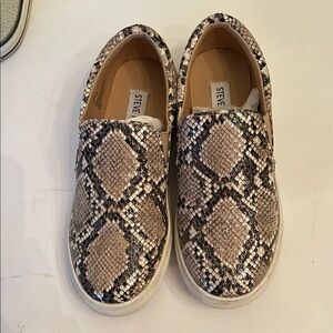 Steve Madden Brown and Black Sneakers with Snake Print